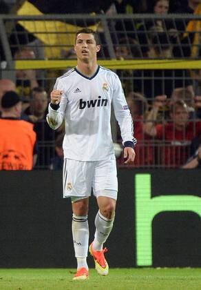 24.04.2013, xjhx,UEFA Champions League, Borussia Dortmund - Real Madrid, v.l. Cristiano Ronaldo (Real Madrid), Torjubel, Goal celebration, celebrate the goal 1:1