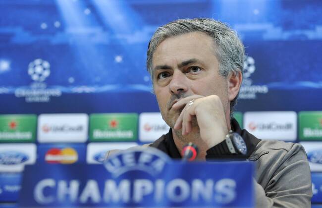 Jose Mourinho, coach and manager of Real Madrid C.F., during the training session - Real Madrid - Borussia Dortmund - UEFA Champions League 2012 2013 - Semifinal - Second Leg Match - Valdebebas - Madrid - Spain 29 04 2013 . @ Francesca Ceciarini NJF Media 