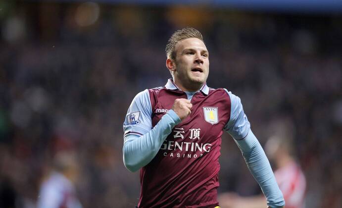Andreas Weimann of Aston Villa celebrates scoring his sides second goal of the game - Barclays Premier League - Aston Villa vs AFC Sunderland FC - Villa Park Birmingham - Season 12 13 - 29th April 2013 - EDITORIAL USE ONLY. No use with unauthorised audio, video, data, fixture lists, club league logos or live services. Online in-match use limited to 120 images, no video emulation. No use in betting, games or single club league player publications.