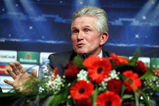 Pressekonferenz mit Trainer Jupp Heynckes zum Champions League Halbfinale in Barcelona 