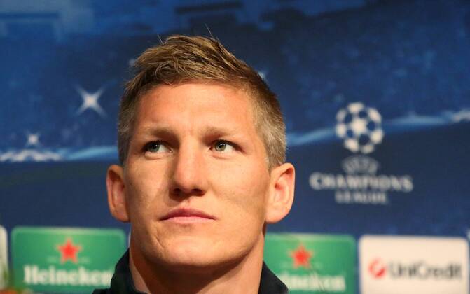 Bastian Schweinsteiger, FC Bayern, bei der PK Pressekonferenz, PK, von FC Bayer München im Hotel Hosperia Tower in Barcelona, Champions League 2012 2013, vor dem Rückspiel FC Barcelona - FC Bayer München Barcelona, 30.4.2013