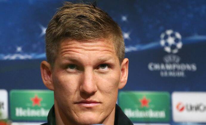 Bastian Schweinsteiger, FC Bayern, bei der PK Pressekonferenz, PK, von FC Bayer München im Hotel Hosperia Tower in Barcelona, Champions League 2012 2013, vor dem Rückspiel FC Barcelona - FC Bayer München Barcelona, 30.4.2013