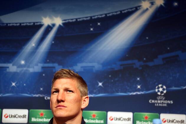 Bastian Schweinsteiger, FC Bayern, bei der PK Pressekonferenz, PK, von FC Bayer München im Hotel Hosperia Tower in Barcelona, Champions League 2012 2013, vor dem Rückspiel FC Barcelona - FC Bayer München Barcelona, 30.4.2013