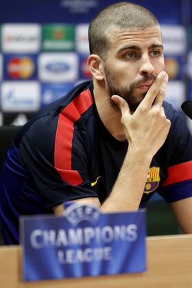 Gerard Pique press conference after the Champions match vs Bayern. Foto. R. SOLANA 