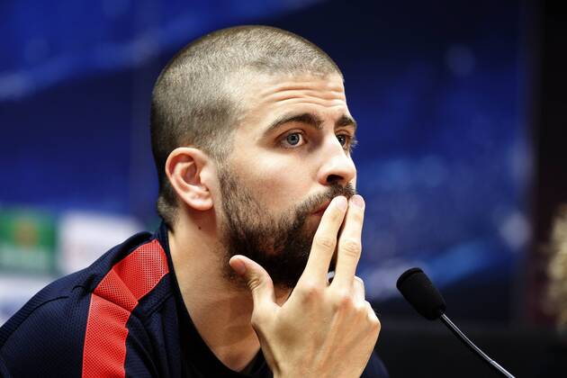 Gerard Pique press conference after the Champions match vs Bayern. Foto. R. SOLANA 