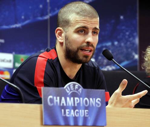 Gerard Pique press conference after the Champions match vs Bayern. Foto. R. SOLANA 