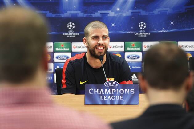 Gerard Pique press conference after the Champions match vs Bayern. Foto. R. SOLANA 