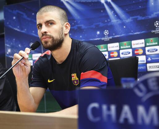 Gerard Pique press conference after the Champions match vs Bayern. Foto. R. SOLANA 