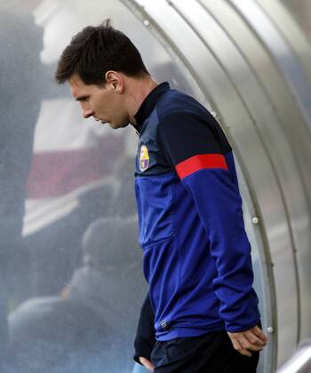 FC Barcelona session training: Lionel Messi . 
