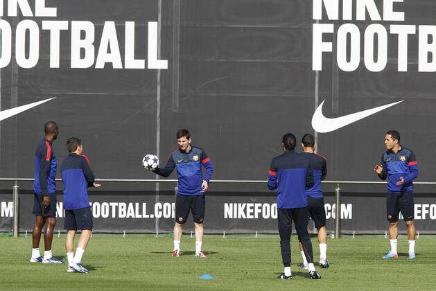 FC Barcelona session training: Lionel Messi 