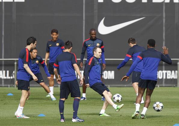 FC Barcelona session training: Andres Iniesta 