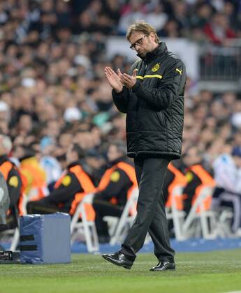 FUSSBALL CHAMPIONS LEAGUE HALBFINALE RÜCKSPIEL 2012 2013 Real Madrid - Borussia Dortmund 30.04.2013 Trainer Jürgen Klopp (Borussia Dortmund) 