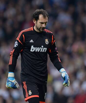 FUSSBALL CHAMPIONS LEAGUE HALBFINALE RÜCKSPIEL 2012 2013 Real Madrid - Borussia Dortmund 30.04.2013 Torwart Diego Lopez (Real Madrid) 