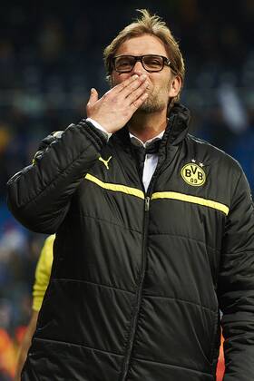 30.04.2013, UEFA Champions League Halbfinale, Real Madrid - Borussia Dortmund, v.l. Jürgen Klopp coach (Borussia Dortmund) Jubel nach den einzug ins Finale