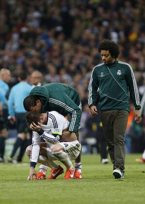 Sergio Ramos, Pepe, Marcelo Soccer match between Real Madrid andBorussia Dortmund corresponding tosemifinal of the Champions League, held at the Santiago Bernabeu stadium, in Madrid 4 30 2013. Sergio Ramos 