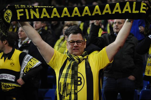 April 30, 2013 - Madrid, Spain - Madrid, Champions League SemiFinals, Borussia Dortmund at Santiago Bernabeu. The Borussia Dortmund Team celebrating at Santiago Bernabeu your pass to Champions League Final. Soccer 2013, Champions League. Borussia Dortmund.  - ZUMAm11