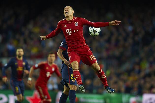 01.05.2013, UEFA Champions League Halbfinale, FC Barcelona - FC Bayern München, v.l. Arjen Robben (Bayern München)