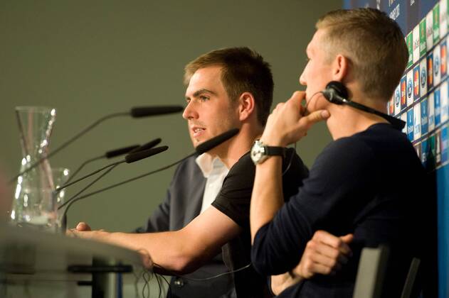 Philipp LAHM (FC Bayern München) und Bastian SCHWEINSTEIGER (FC Bayern München)