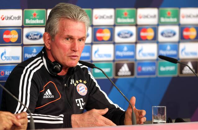 FUSSBALL - CL Finale, Dortmund vs Bayern, Vorberichte München,DEUTSCHLAND,14.MAI.13 - FUSSBALL - UEFA Champions League Finale, Borussia Dortmund vs FC Bayern München, Vorberichte, Pressekonferenz von Bayern München im Rahmen des Open Media Day. Bild zeigt Trainer Jupp Heynckes (Bayern). 