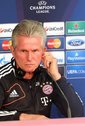 FUSSBALL - CL Finale, Dortmund vs Bayern, Vorberichte MÜNCHEN,DEUTSCHLAND,14.MAI.13 - FUSSBALL - UEFA Champions League Finale, Borussia Dortmund vs FC Bayern München, Vorberichte, Pressekonferenz von Bayern München im Rahmen des Open Media Day. Bild zeigt Trainer Jupp Heynckes (Bayern). 
