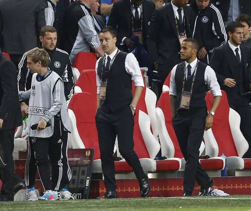 Chelsea s John Terry looks on dejected after not being fit for the final - UEFA Europa League Final - Benfica vs Chelsea - The Amsterdam Arena - Amsterdam - Netherlands - 15 05 13 - Picture David Klein Sportimage EDITORIAL USE ONLY. No use with unauthorised audio, video, data, fixture lists, club league logos or live services. Online in-match use limited to 120 images, no video emulation. No use in betting, games or single club league player publications.