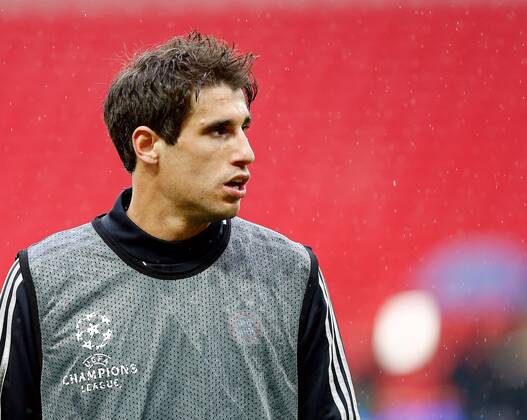 FUSSBALL - CL Finale, Dortmund vs Bayern, Vorberichte, Training LONDON,ENGLAND,24.MAI.13 - FUSSBALL - UEFA Champions League Finale, Borussia Dortmund vs FC Bayern München, Vorberichte, Abschlusstraining Bayern. Bild zeigt Javi Martinez (Bayern). 