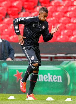 FUSSBALL - CL Finale, Dortmund vs Bayern, Vorberichte, Training LONDON,ENGLAND,24.MAI.13 - FUSSBALL - UEFA Champions League Finale, Borussia Dortmund vs FC Bayern München, Vorberichte, Abschlusstraining Bayern. Bild zeigt Jerome Boateng (Bayern). 
