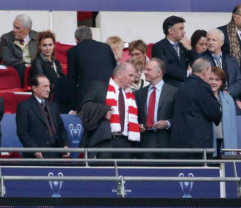 Vorstandsvorsitzender Karl-Heinz RUMMENIGGE (FC Bayern München) - Präsident Uli HOENESS (FC Bayern München) EP_GST
