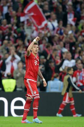 Mario MANDZUKIC (FC Bayern München - 9) bejubelt sein tor zum 0-1 EP_GST