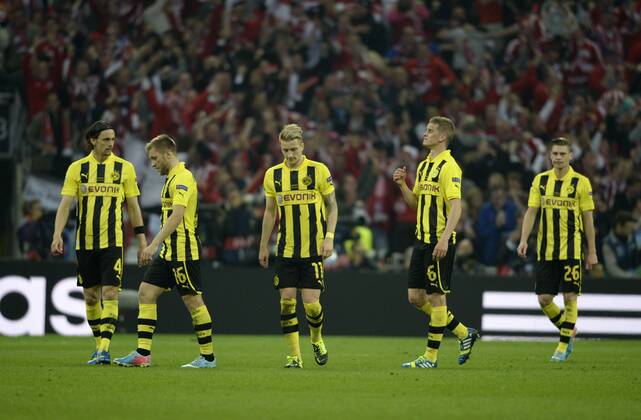 25.05.2013, Fussball Champions League Finale: Borussia Dortmund - FC Bayern München, im Wembley-Stadion London (England). frust bei den Dortmundern.
