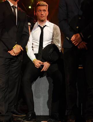 Marco REUS, Nr.11 BVB Emotionen, enttäuscht, Enttäuschung, Frust, frustriert, Trauer ,traurig, verzweifelt, Verzweiflung bei der BVB Party im Natural History Museum (Naturhistorisches Museum) FC BAYERN MÜNCHEN - BORUSSIA DORTMUND ( 2- 1) Fussball UEFA Champions League, Finale, im Wembley Stadion London am 25.05.2013 CL Saison 2012 2013, FCB, München, BVB