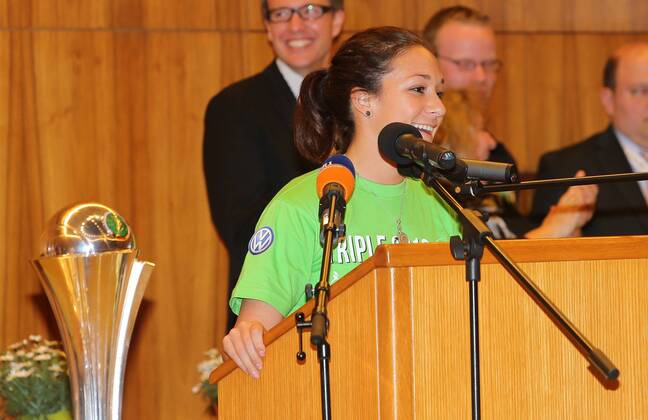 VfL Wolfsburg Frauen, Empfang im Rathaus der Stadt Wolfsburg, Nadine Kessler