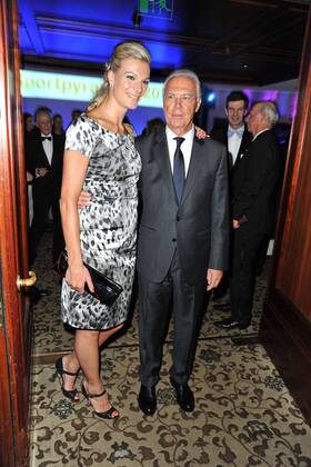 Maria Höfl Riesch und Franz Beckenbauer bei der Verleihung Goldene Sportpyramide am 31.05.2013 in Berlin Goldene Sportpyramide 2013, Berlin 