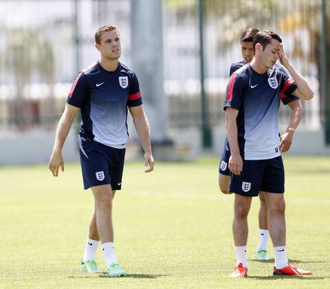 England s Jordan Henderson during training - England Training session - UEFA U21 Championship 2013 - Netanya Training Ground - Netanya - Israel - 07 06 2013 - Pic David Klein Sportimage EDITORIAL USE ONLY. No use with unauthorised audio, video, data, fixture lists, club league logos or live services. Online in-match use limited to 120 images, no video emulation. No use in betting, games or single club league player publications.