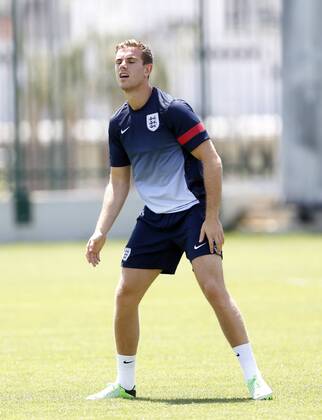 England s Jordan Henderson during training - England Training session - UEFA U21 Championship 2013 - Netanya Training Ground - Netanya - Israel - 07 06 2013 - Pic David Klein Sportimage EDITORIAL USE ONLY. No use with unauthorised audio, video, data, fixture lists, club league logos or live services. Online in-match use limited to 120 images, no video emulation. No use in betting, games or single club league player publications.