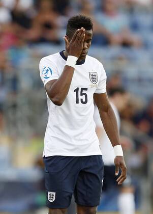 England s Wilfred Zaha looks on dejected - England U21 vs Norway U21 - UEFA U21 Championship 2013 - Ha Moshava Stadium - Petah Tikva - Israel - 08 06 2013 - Pic David Klein Sportimage EDITORIAL USE ONLY. No use with unauthorised audio, video, data, fixture lists, club league logos or live services. Online in-match use limited to 120 images, no video emulation. No use in betting, games or single club league player publications.