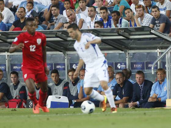 England s Stuart Pearce looks on - Israel U21 vs England U21 - UEFA U21 Championship 2013 - Teddy Stadium - Jerusalem - Israel - 11 06 2013 - Pic David Klein Sportimage EDITORIAL USE ONLY. No use with unauthorised audio, video, data, fixture lists, club league logos or live services. Online in-match use limited to 120 images, no video emulation. No use in betting, games or single club league player publications.