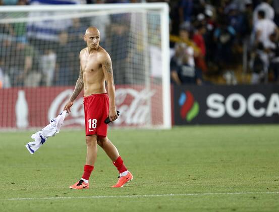 England s Jonjo Shelvey looks on dejected - Israel U21 vs England U21 - UEFA U21 Championship 2013 - Teddy Stadium - Jerusalem - Israel - 11 06 2013 - Pic David Klein Sportimage EDITORIAL USE ONLY. No use with unauthorised audio, video, data, fixture lists, club league logos or live services. Online in-match use limited to 120 images, no video emulation. No use in betting, games or single club league player publications.