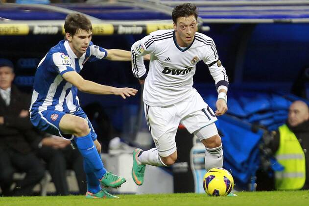 League BBVA match played between Real Madrid and Espanyol. In this picture, Mesut Özil. xANGELxRIVEROx