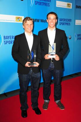 Florian Funk und Tim Brendel bei der Verleihung Bayerischer Sportpreis 2013 am 06.07.2013 in München Bayerischer Sportpreis 2013, München 