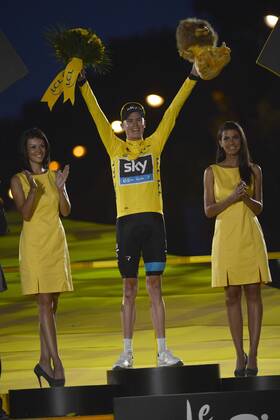 Podium : FROOME Christopher (GBR) of SKY PROCYCLING - Gelbes Trikot, Sieger der Gesamtwertung - Tour de France - Etappe 21 -Versailles Paris Champs Elysees - 21 07 2013 PhotoNews 