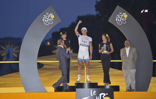 Podium : KITTEL Marcel (GER) of TEAM ARGOS-SHIMANO - Etappensieger - Tour de France - Etappe 21 -Versailles Paris Champs Elysees - 21 07 2013 PhotoNews 