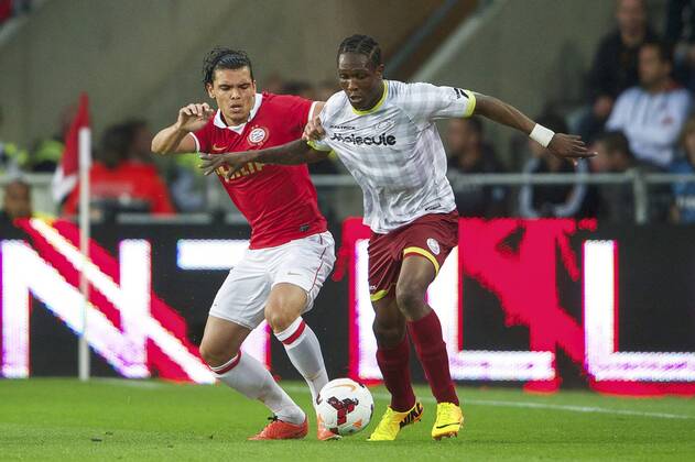 (L-R) Karim Rekik of PSV, Habib Habibou of sv Zulte Waregem PSV v SV Zulte Waregem Qualifier Champions League 2013 2014 xVIxxIVx 1695263