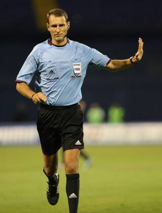 Zagreb, 30.7.2013. - UEFA Champions League 2013 2014, Third Qualifying Round, Stadium Maksimir. GNK Dinamo Zagreb (blue) - FC Sheriff Tiraspol (yellow). referee: Carlos Clos Gomes GNK Dinamo - FC Sheriff