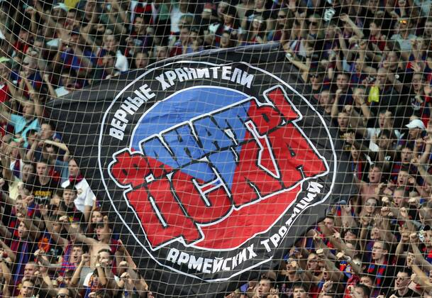 RUSSIA. AUGUST 4, 2013. CSKA Moskau fans at a 2013 2014 season Russian Premier League  RE124527