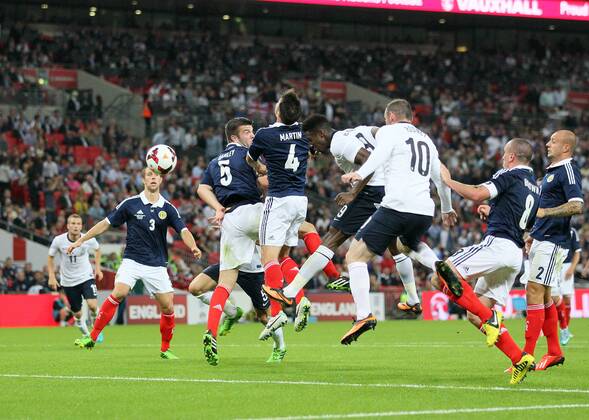 England s Danny Welbeck scoring his sides second goal England v Scotland - International Friendly - Wembley - London - England -14 08 2013 - Pic DavidxKlein Sportimage EDITORIAL USE ONLY. No use with unauthorised audio, video, data, fixture lists, club league logos or live services. Online in-match use limited to 120 images, no video emulation. No use in betting, games or single club league player publications.