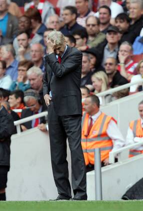 Arsenal FC London v Aston Villa . . London, UK . . 17.08.2013 Arsene Wenger, Arsenal manager.