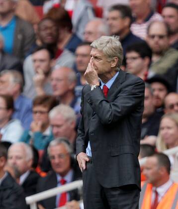 Arsenal FC London v Aston Villa . . London, UK . . 17.08.2013 Arsene Wenger, Arsenal manager.