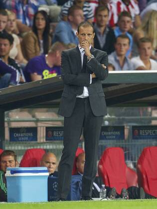 coach Massimiliano Allegri of AC Milan during the Champions League qualifier match between PSV and AC Milan at Philips stadium on August 20, 2013 in Eindhoven, The Netherlands. PSV v AC Milan Qualifier Champions League 2013 2014 xVIxxIVx 1739673