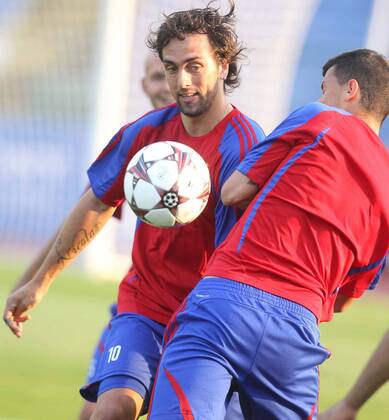 20.08.2013 Sofia(Bulgaria) Matias Emilio Delgado at FC Basel training on Vasil Levski national stadium day before UEFA Champions League play off match against PFC Ludogorets :Stringer 